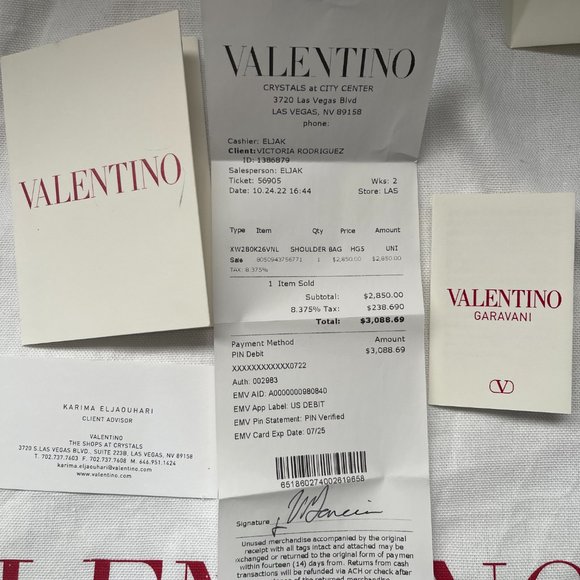 Valentino Garavani Stud Sign Shoulder Bag - Leather - Brown - Picture 5 of 6